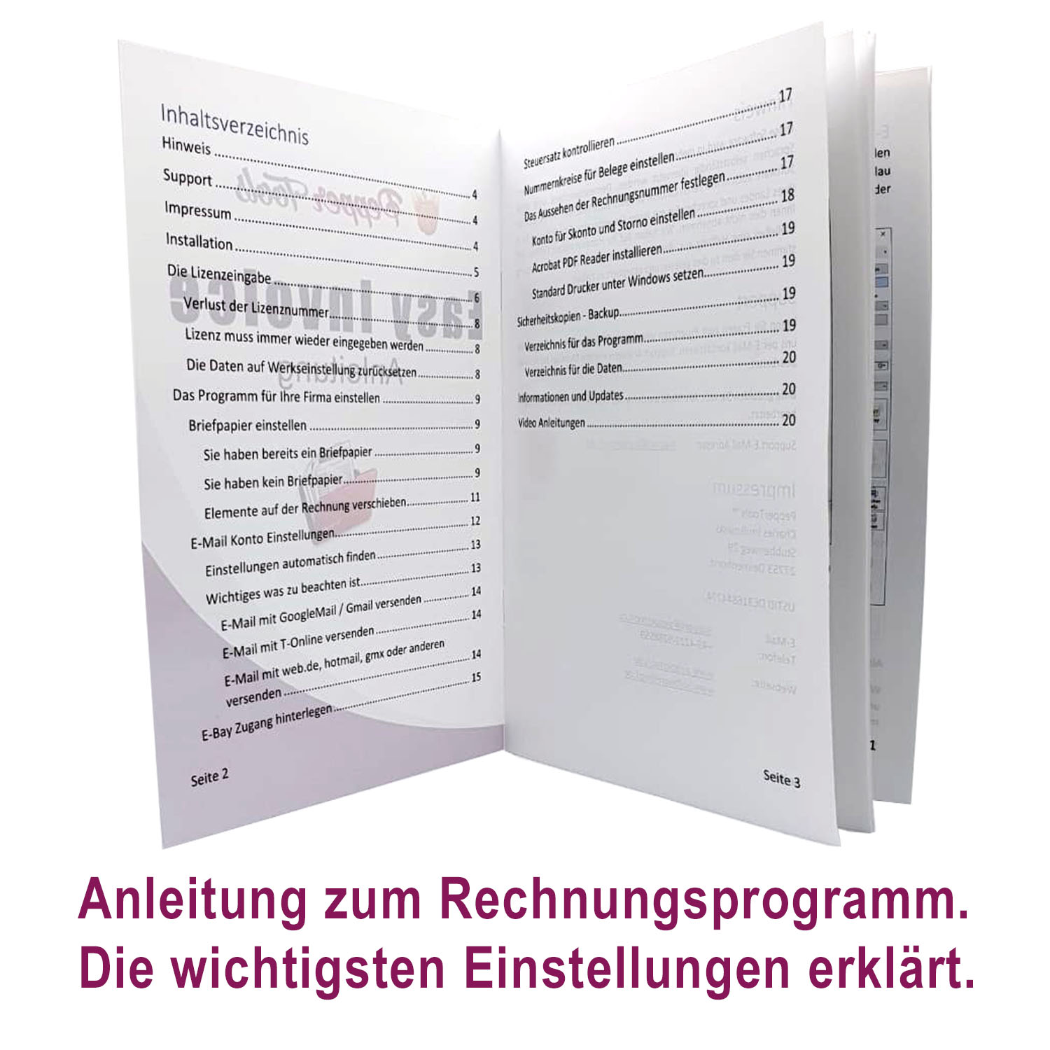 Rechnungsprogramm Easy Invoice