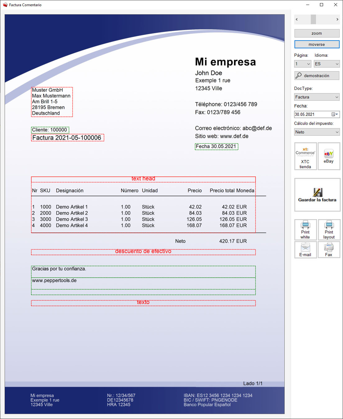 Rechnungsprogramm Easy Invoice