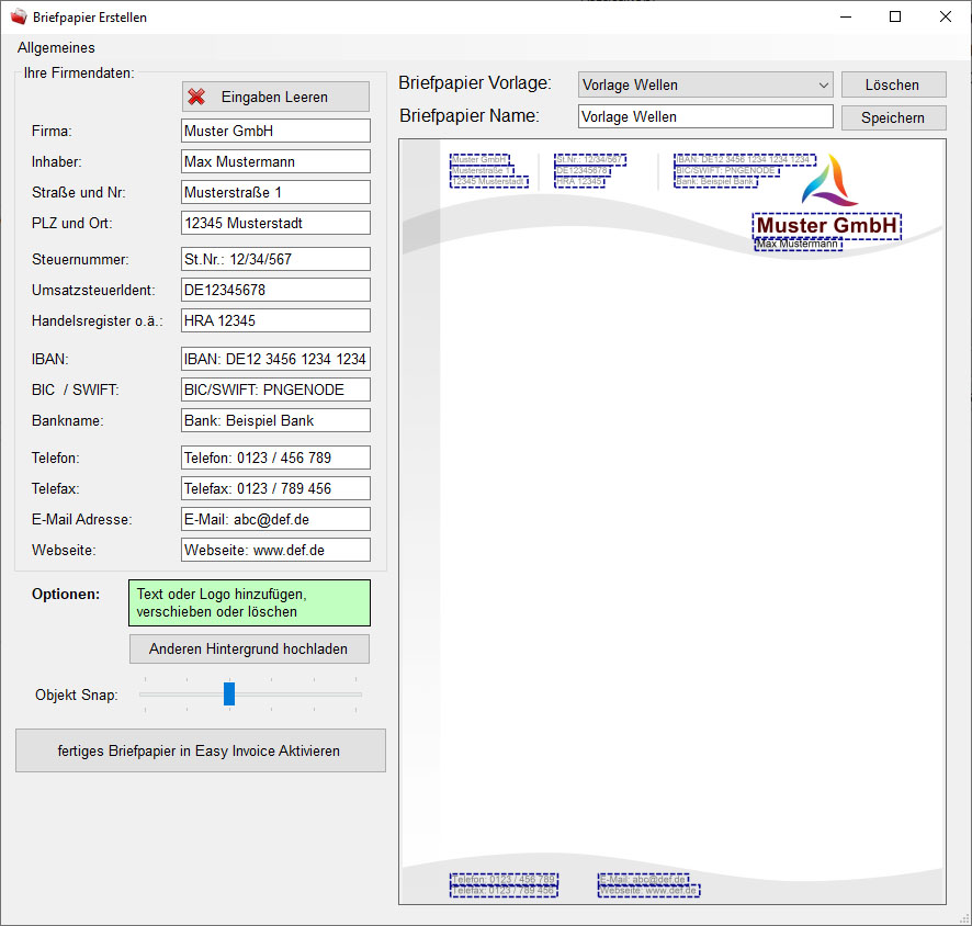 Rechnungsprogramm Easy Invoice